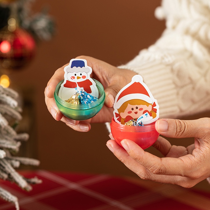 Momo Hộp Đựng Bánh Kẹo Hình Bông Tuyết / gashapon Xinh Xắn Dùng Làm Quà Tặng Giáng Sinh