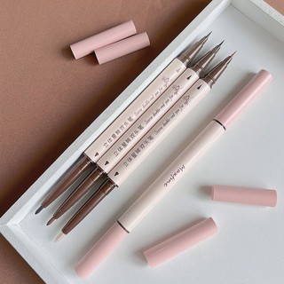  Bút kẻ mắt bút kẻ mắt 2 đầu không trôi vẽ bọng mắt eyeliner đen nâu nhũ bạc -Maigen Shop 