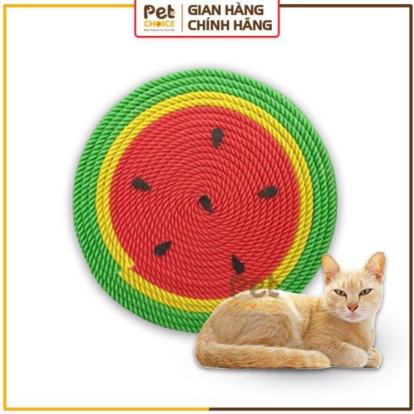 Bàn cào móng mèo bện thừng hình hưa hấu đường kính 25cm (PET 0042) - PetChoice