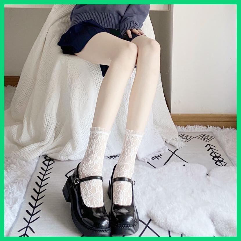 Vớ nylon Mỏng Màu Trơn Mùa Hè Nhật Bản Dễ Thương Cho Nữ Hẹn Hò Nấu Ăn Hàng Ngày Xoài Jinvn