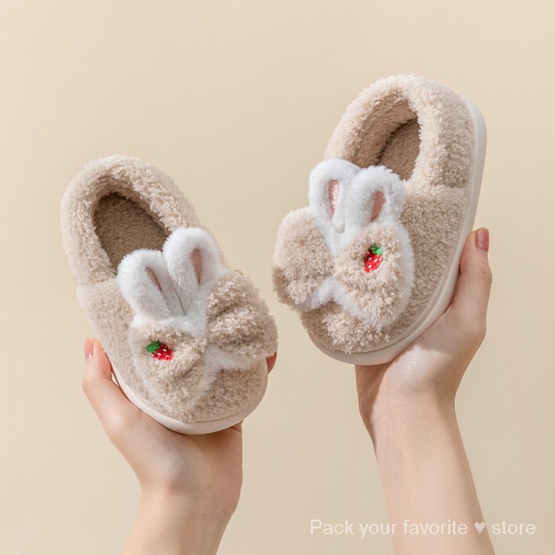 Dép Bông Đi Trong Nhà Giữ Ấm Mùa Đông Dễ Thương Cho Bé Gái