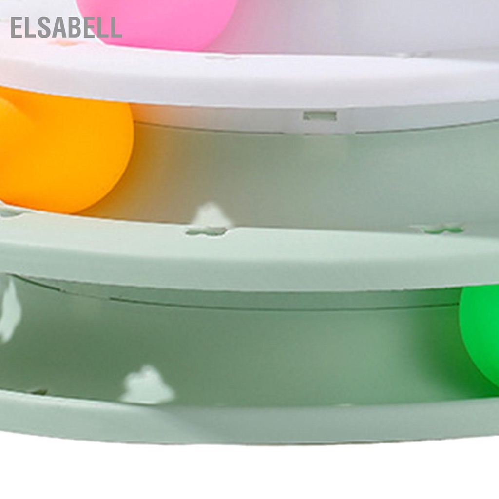 Elsabell Đồ chơi bóng bàn xoay cho mèo 3 tầng tương tác rèn luyện thể chất tinh thần Mèo theo dõi đồ con