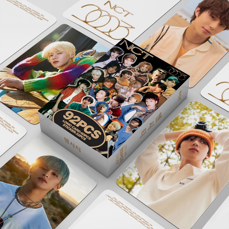 2023 NCT NATION Photocard Lomo Card Postcard Sticker thẻ 60 chiếc + nhãn dán 32 chiếc