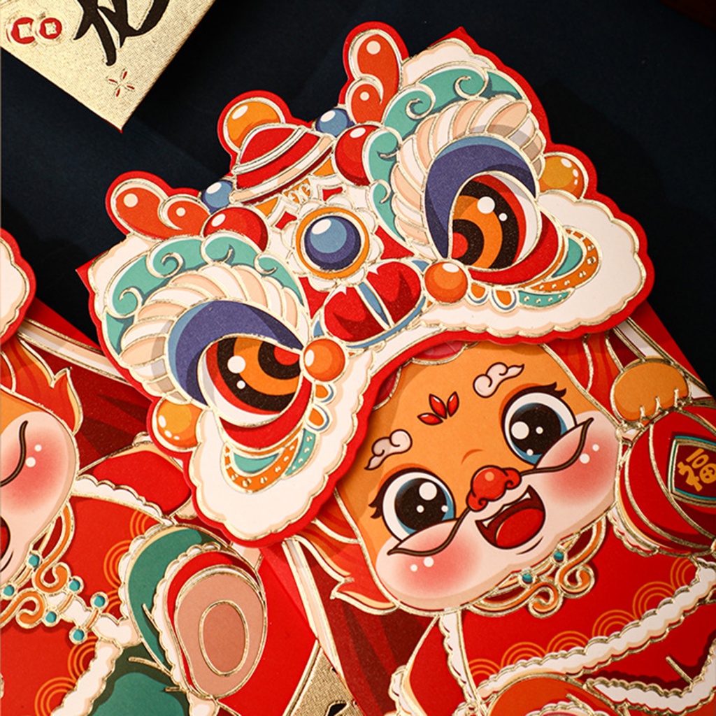 Bao Lì Xì Năm Mới Trung Hoa Họa Tiết Rồng Hoạt Hình Dễ Thương