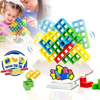 3d puzzle stack blocks tetra tower balance game russian building bricks stacking blocks assembly family party board toys kids