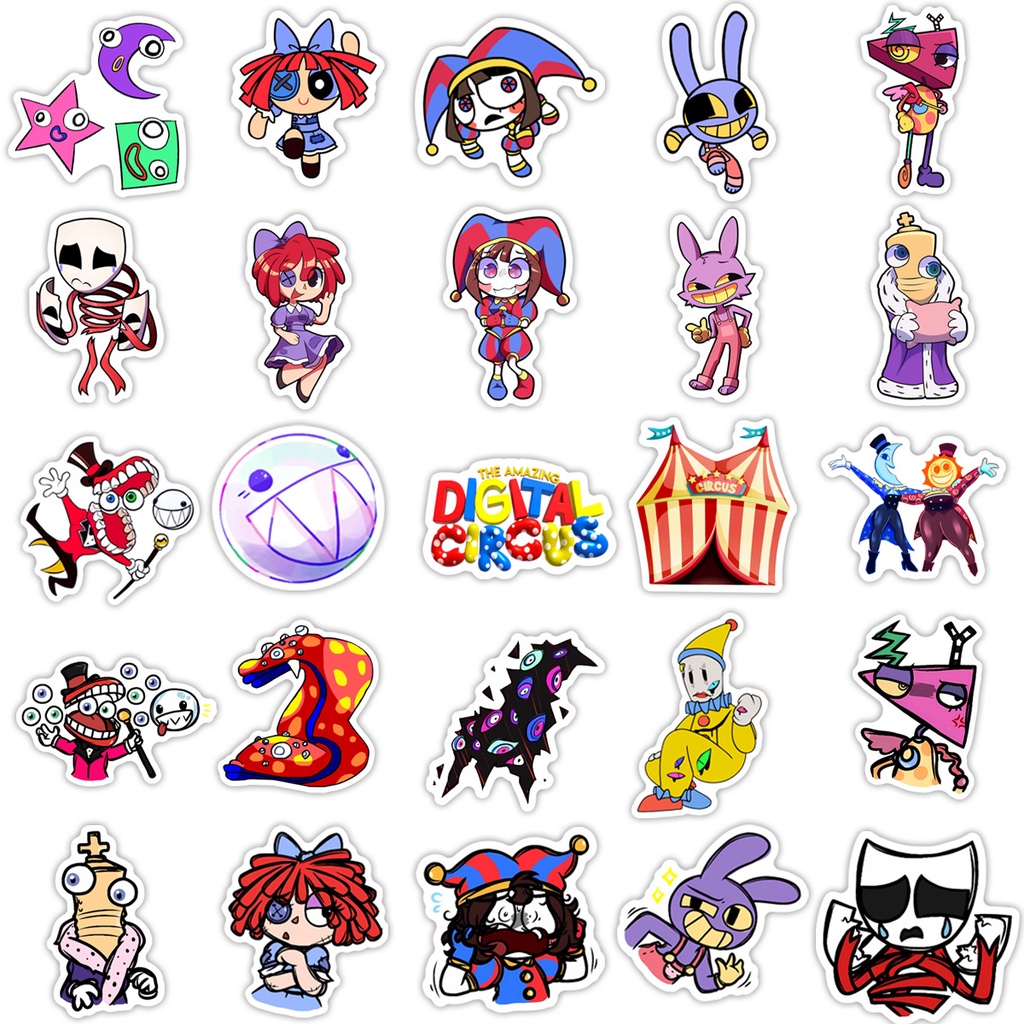 Bộ 50 / 60 Sticker Hoạt Hình Dễ Thương