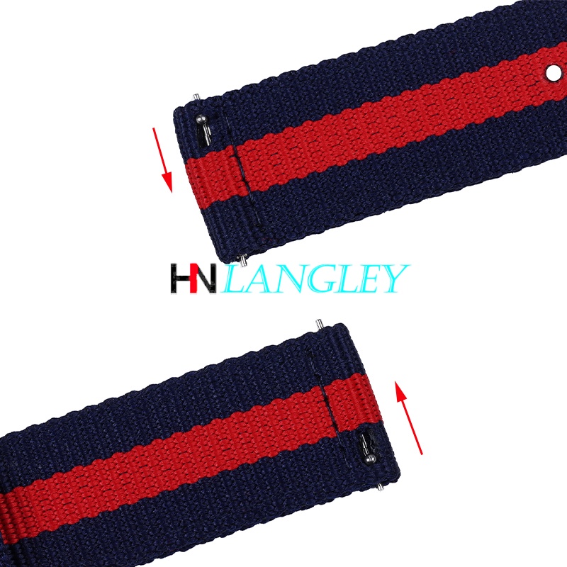 Dây Đeo Đồng Hồ Thể Thao Bằng Vải Bạt Nilon Tháo Lắp Nhanh 20mm 22mm Thông Dụng Cho Nam Và Nữ