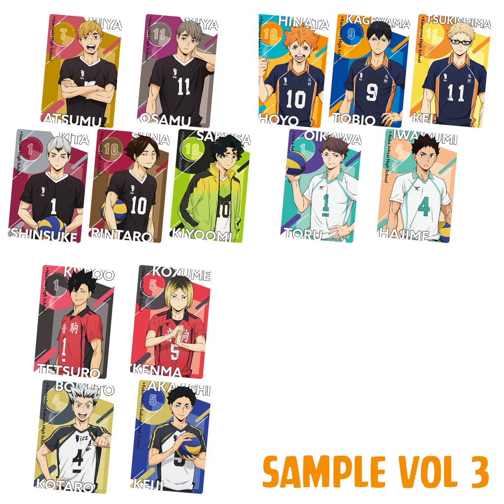 Pack thẻ nhân phẩm bánh xốp Haikyuu! wafer chính hãng - Wafer card Haikyu