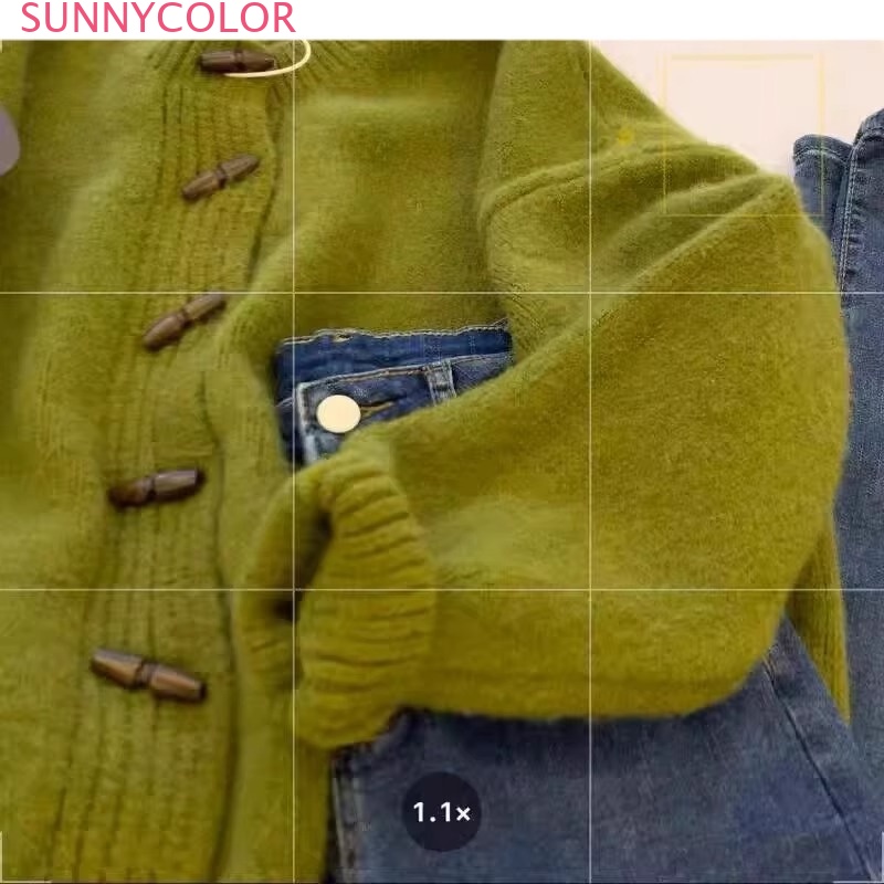SUNNYCOLOR Áo Len áo khoác cardigan Fashion Đơn giản xu hướng Cổ điển WMY23B0MHS 46Z231115