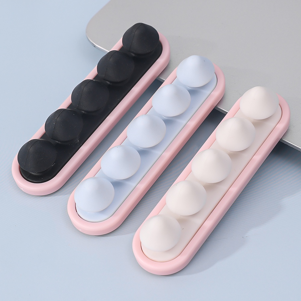 Giá Đỡ Cố Định Dây Cáp / Kẹp Cáp Sạc / Tai Nghe Tự Dính Hình Nấm Đáng Yêu