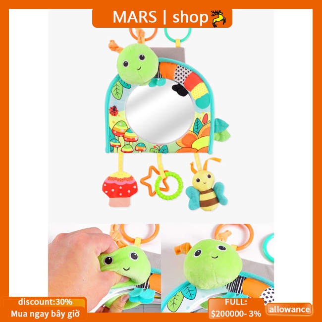 Đồ Chơi Treo Xe Đẩy Em Bé Có Gương Hình Cáo Hoạt Hình Dành Cho Bé Trai 3 Tháng Tuổi