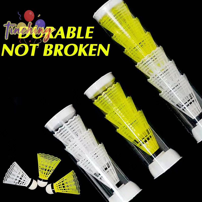 1 Quả Cầu Lông Bằng Nhựa nylon Bền Màu Vàng Trắng