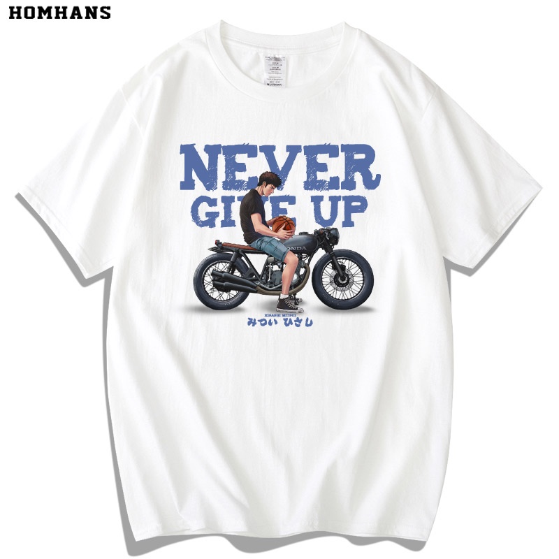 Áo Thun cotton Màu Đỏ Ngắn Tay Dáng Rộng In Hình Thời Trang Mùa Hè Hàn Quốc