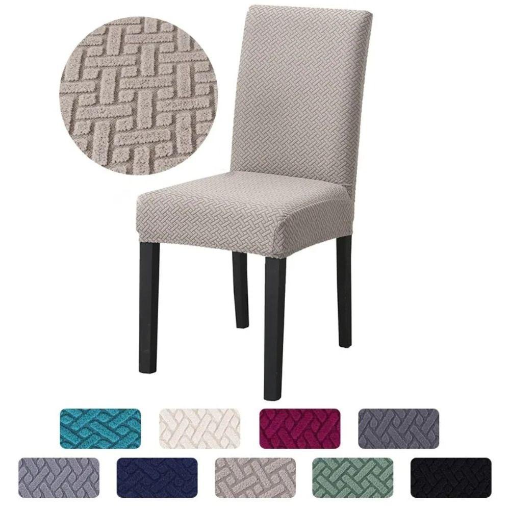 WAPKTY Vỏ Bọc Ghế Ngồi Bàn Ăn Màu Trơn Vải jacquard Co Giãn Giặt Được Thông Dụng