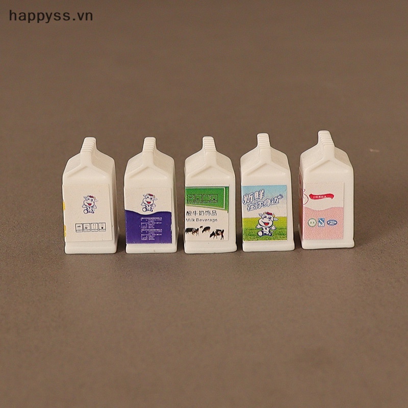 Set 5 Hộp Sữa Thu Nhỏ Trang Trí Nhà Búp Bê 1 / 12
