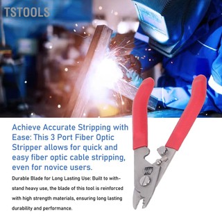 TSTOOLS Kìm tuốt sợi quang Thép không gỉ 3 cổng dây Công cụ tước