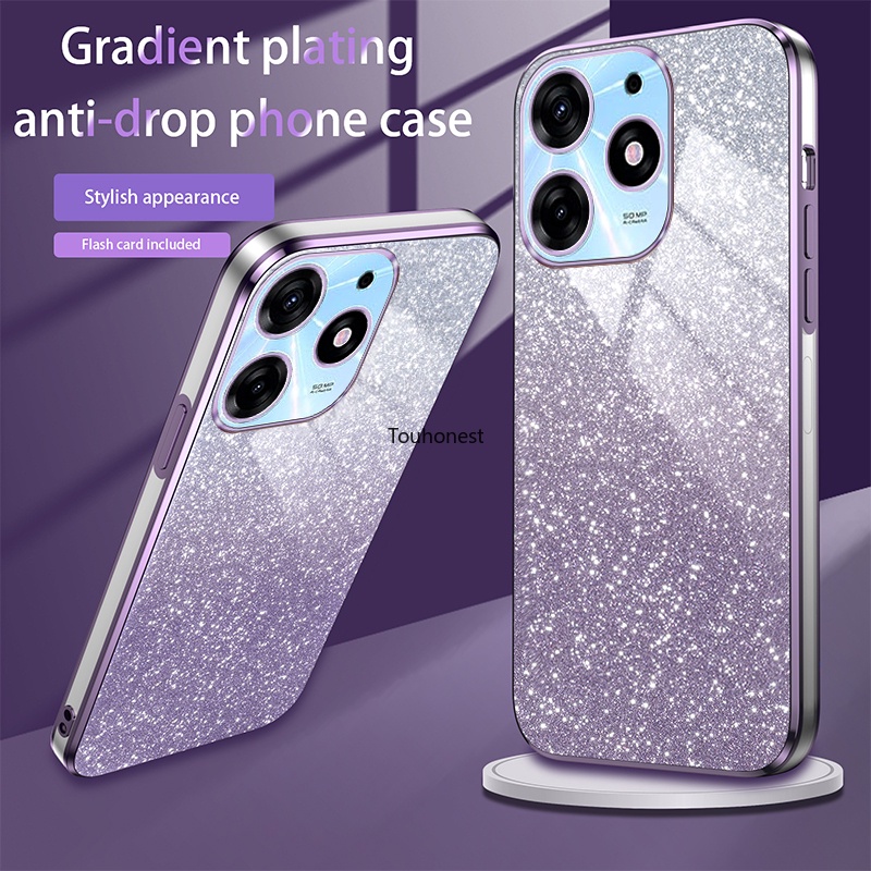 Ốp Điện Thoại For Tecno Spark 10 Pro Case Tecno Spark 6 Go Ốp Lưng Tecno Spark Go Casing Tecno Spark 8C Case Tecno Spark 10C Case Tecno Spark 9 Case Cute Glitter Transparent Shiny Bling Clear Sparkling Soft Phone Case Cover Cassing Cases KZ