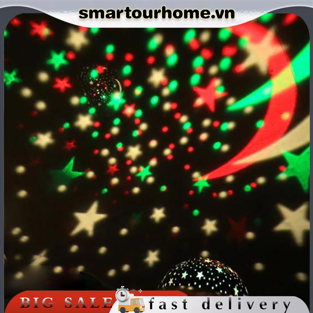 Đèn led Xoay Tròn Hình Ngôi Sao Cho Sân Khấu Tiệc dj Có Cổng Sạc usb