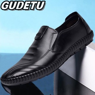 Gudetu giày lười da pu mềm thời trang cho nam