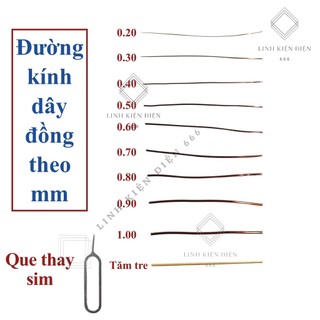 Dây đồng 1 mét cuộn dây đồng cách điện dd1m020-100