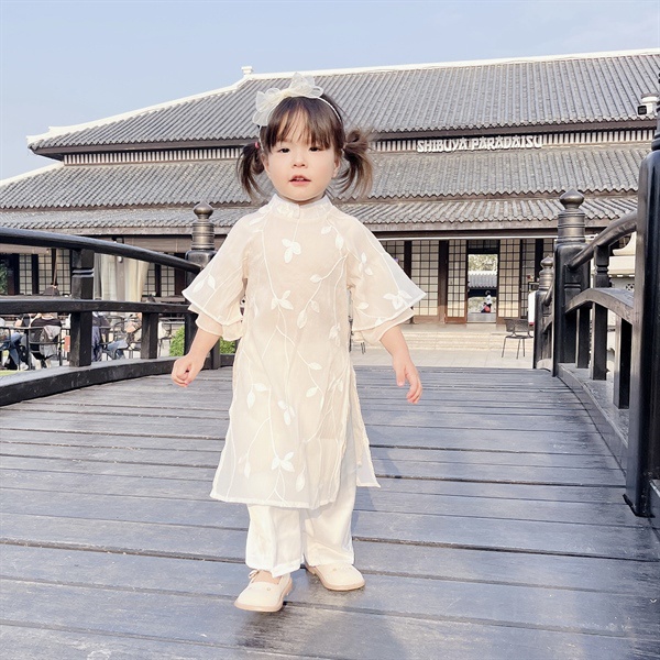 Áó Dài Tơ Thêu Hoa Sang Chảnh 9-33kg