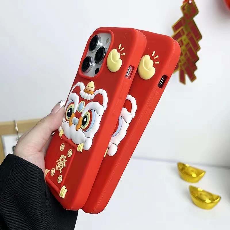 Ốp Điện Thoại Hình Sư Tử 3d Cho iphone 15 14 13 12 11 pro max 15pro 14pro 13pro