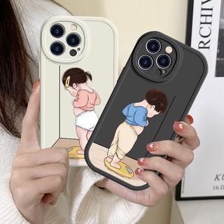 Ốp lưng iphone trau dồi 11 12 13 14 15 plus Pro Max iphoneX Xr Xs Max 7 8 6s plus Vỏ điện thoại cặp đôi hoạt hình dễ thương Vỏ kệ mềm và bẩn