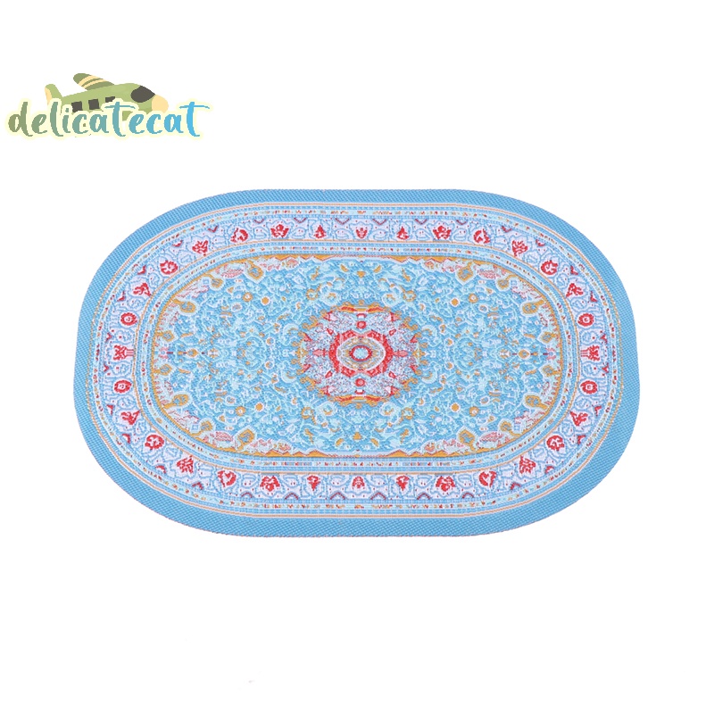 Thảm Lót Sàn Hình oval Cho Nhà Búp Bê Tỉ Lệ 1: 12