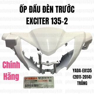 Yada-ex135-trắng-2 ốp đầu đèn trước