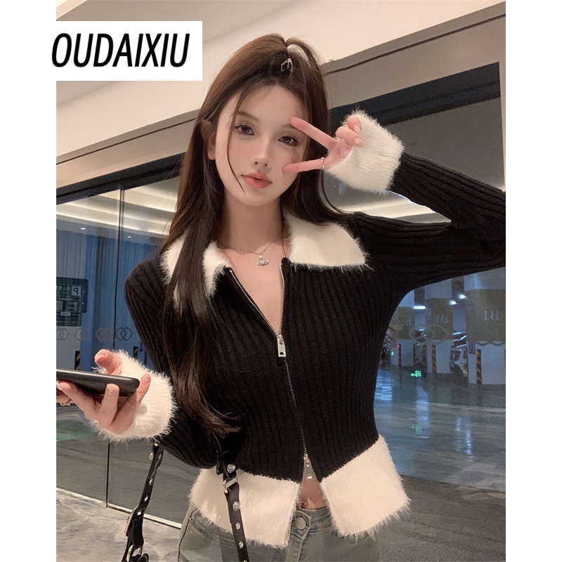 OUDAIXIU Áo Len áo khoác cardigan Thể thao Minimalist Popular Vintage