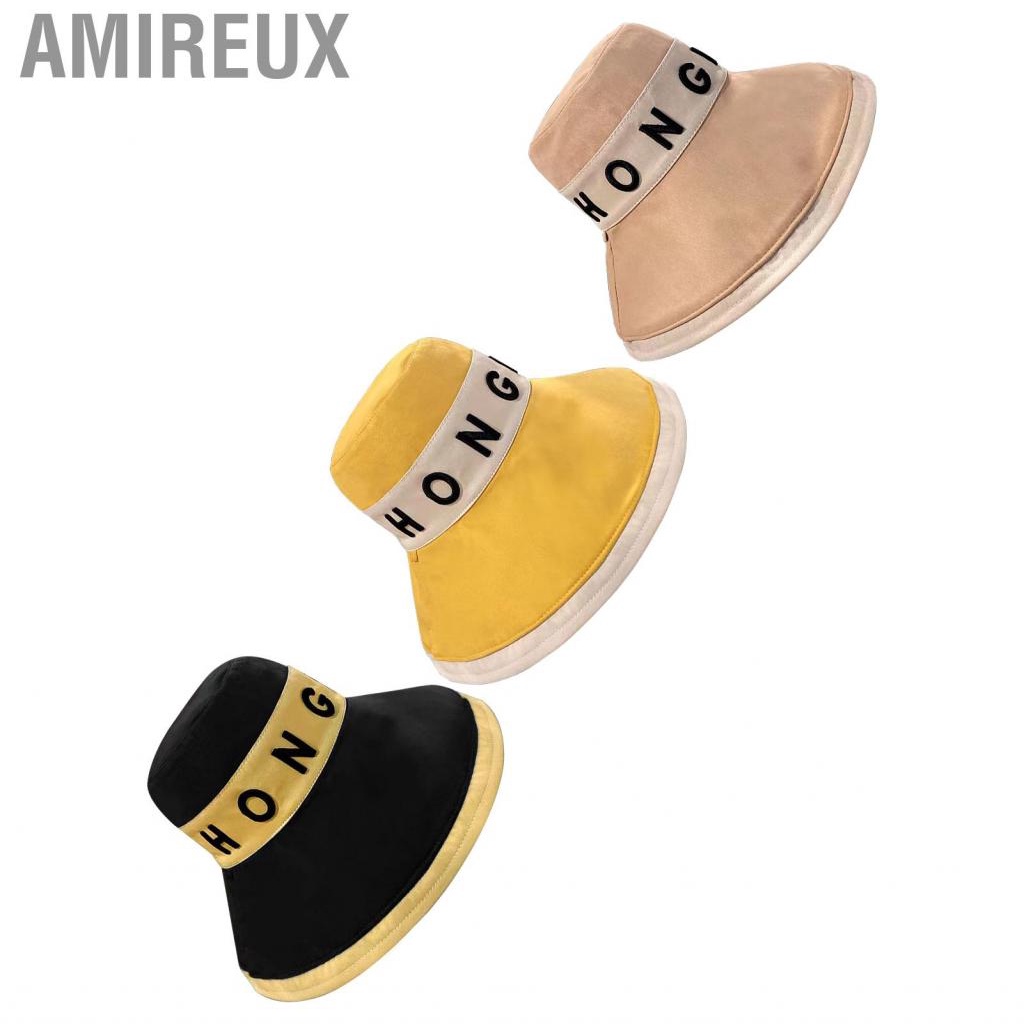 Amireux Sun Hat  Cotton Reversible Bucket Adorable Design UV Protection for Beach Girl