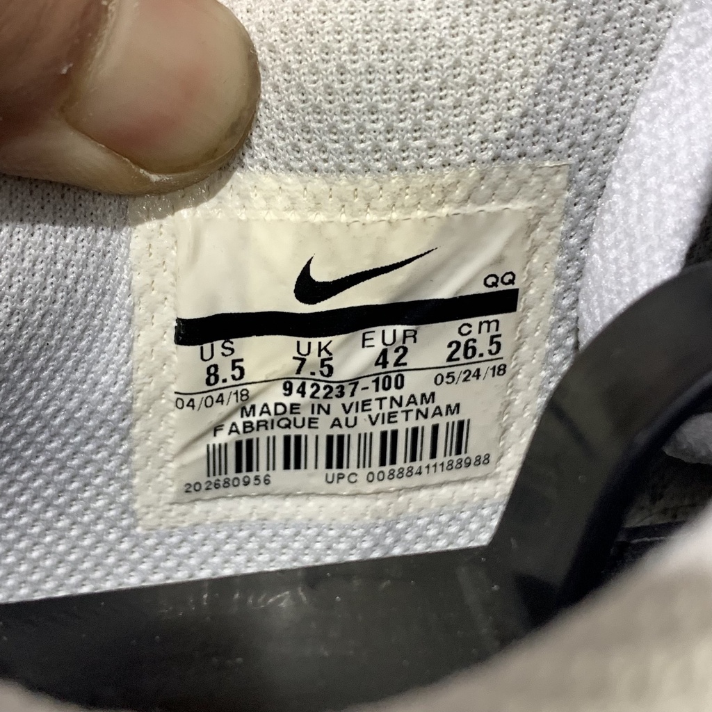 2hand giày NIKE DELTA FORCE VULC SB TRIPLE WHITE 942237-112 SIZE 42 PVN10128