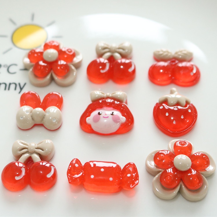Hoạt Hình Phụ Kiện Trang Trí Giày Dép crocs Dâu Tây / Kẹo / Hoa Anh Đào Xinh Xắn Cho Nữ
