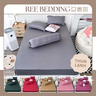 Bộ ga giường thun lạnh 4 món REE Bedding TL253 đủ size drap trải nệm