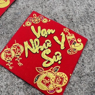 Giấy dán dưa bưởi nhung in chữ nổi dan05 keo sẵn