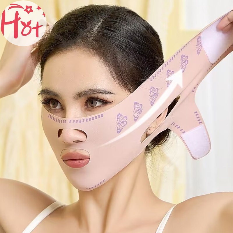 Mặt Nạ Nâng Cơ Mặt Tạo Cằm Chữ V Thoáng Khí Chống Nếp Nhăn