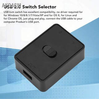 AKOASM USB2.0 Switch Bi Directional USB 1 trong 2 Out KVM Máy Tính Chia Sẻ Thiết Bị cho In Quét