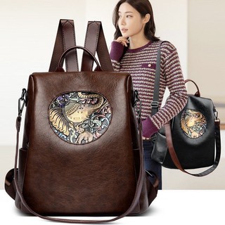 Ba lô da cỡ lớn thời trang retro xinh xắn dành cho nữ