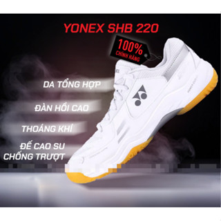  Giày Cầu Lông Yonex SHB 220 Trắng Xám Chính Hãng - Thiết Kế Hiện Đại Chuyển Động Linh Hoạt Bước Chân Êm Ái 