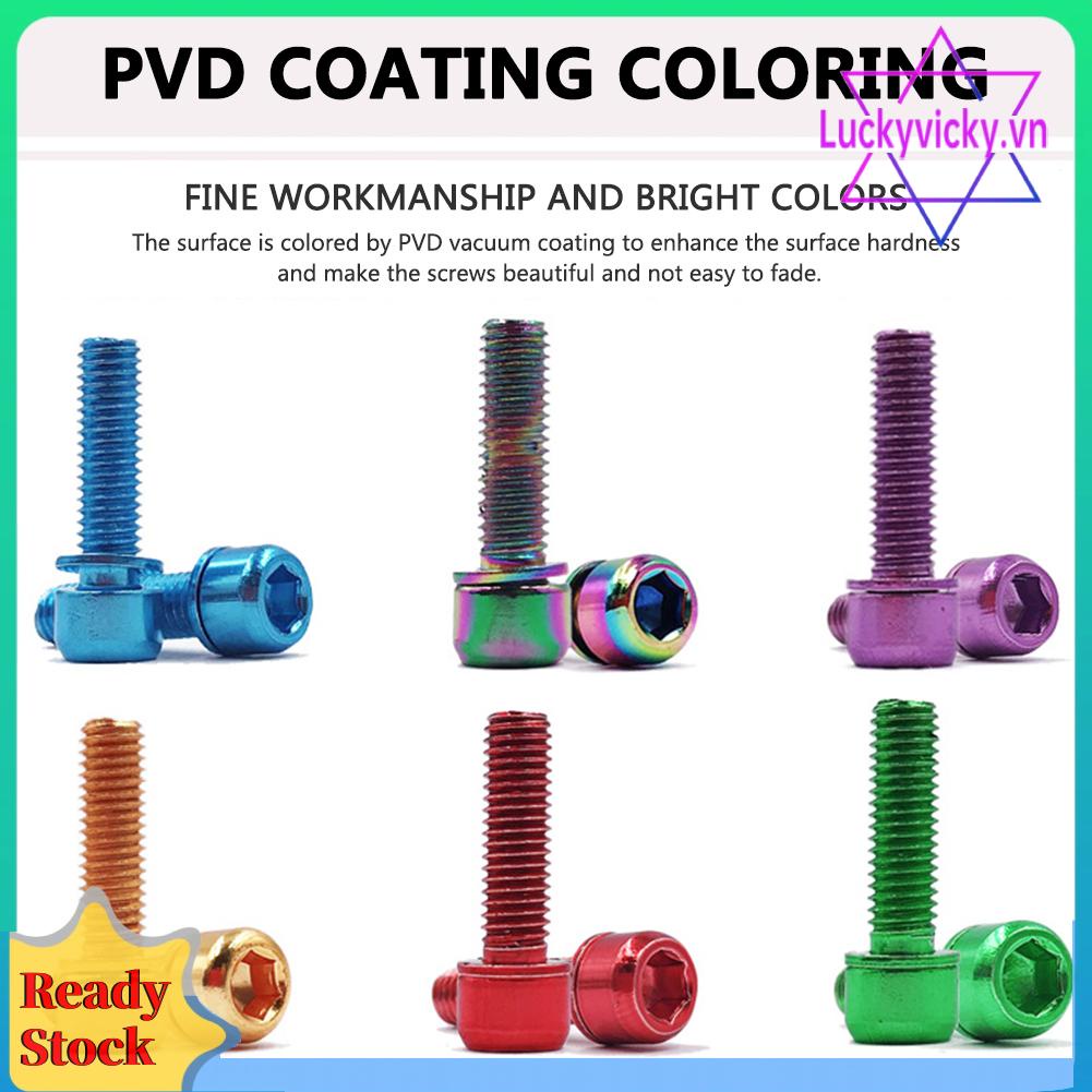Set 6 Bu Lông m5x18mm Bằng Titan Cho Xe Đạp