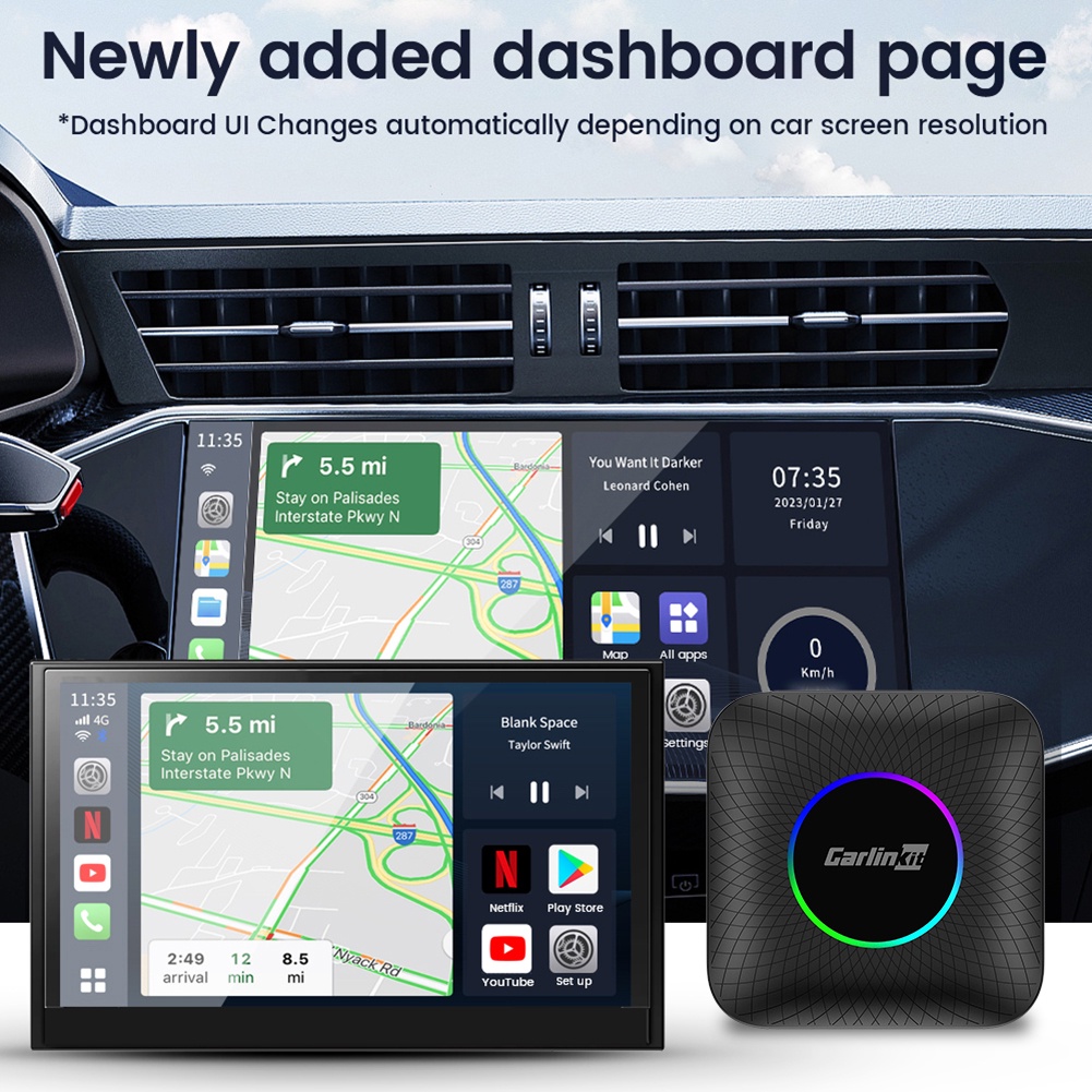 Carlinkit carplay Hộp android 13 8 + 128gb qcm 8 core 6225 Không Dây carplay netflix 4g lte