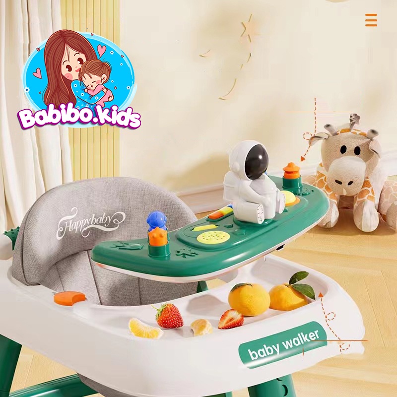Xe tập đi tròn cho bé có nhạc  kết hơp bàn ăn -Babibo.Kids
