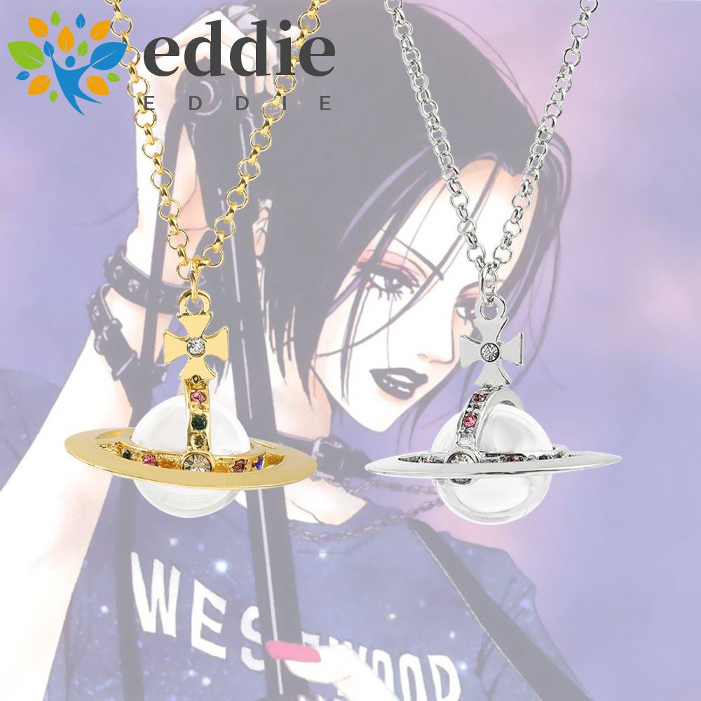Đôi khuyên tai/Dây chuyền mặt hình sao thổ trong Anime Honjo Ren NANA phong cách punk Hàn Quốc thanh lịch cho nữ