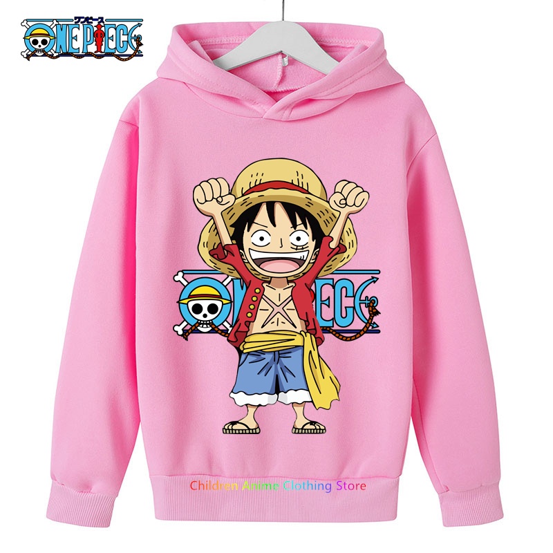 Áo hoodie In Hình luffy one piece Thời Trang Mùa Thu 2023 Dành Cho Trẻ Em