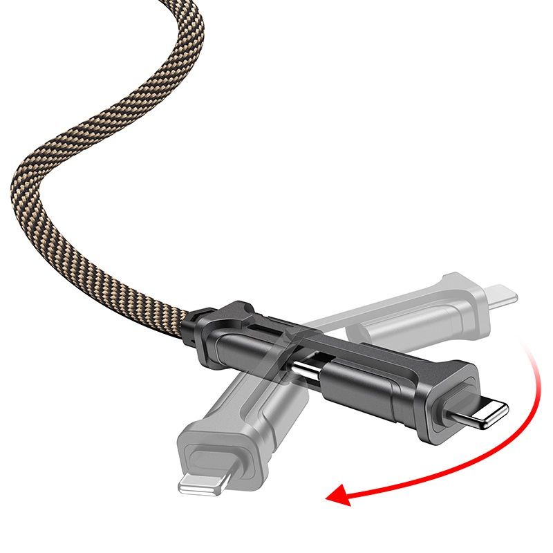 Dây sạc nhanh 4 trong 1 HOCO S22 60w dùng cho các dòng smartphone