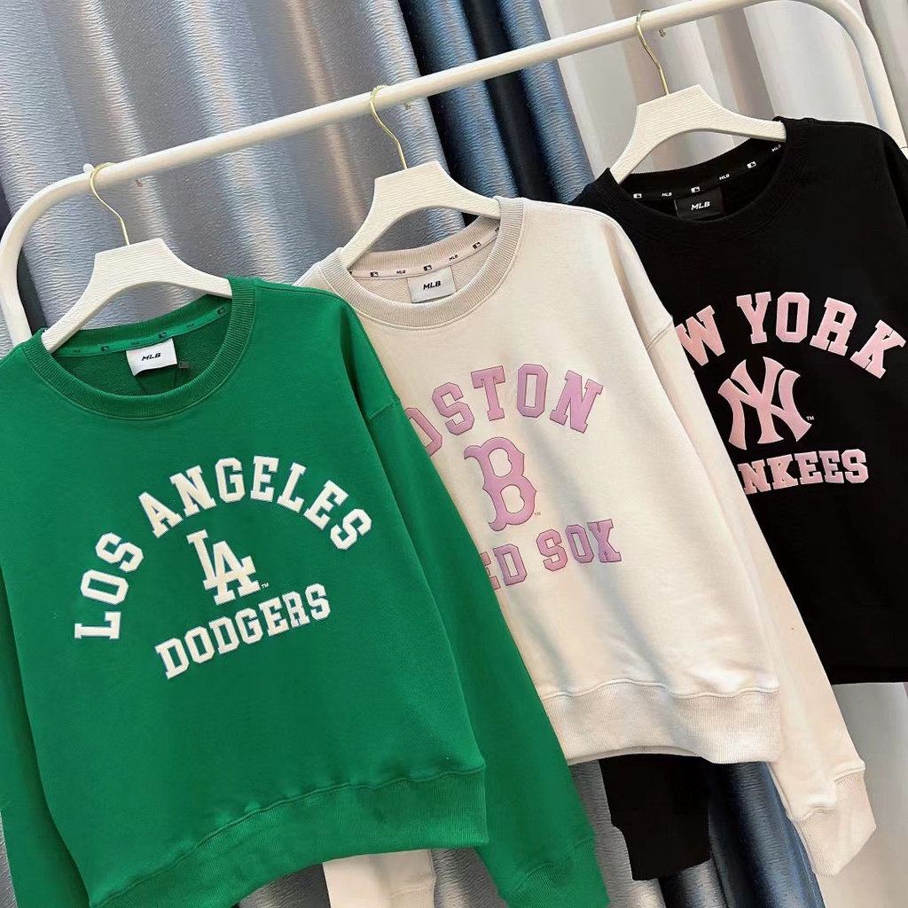 Áo Thun Tay Dài Cổ Tròn In Chữ mlb Thời Trang Mùa Thu 2023 088291