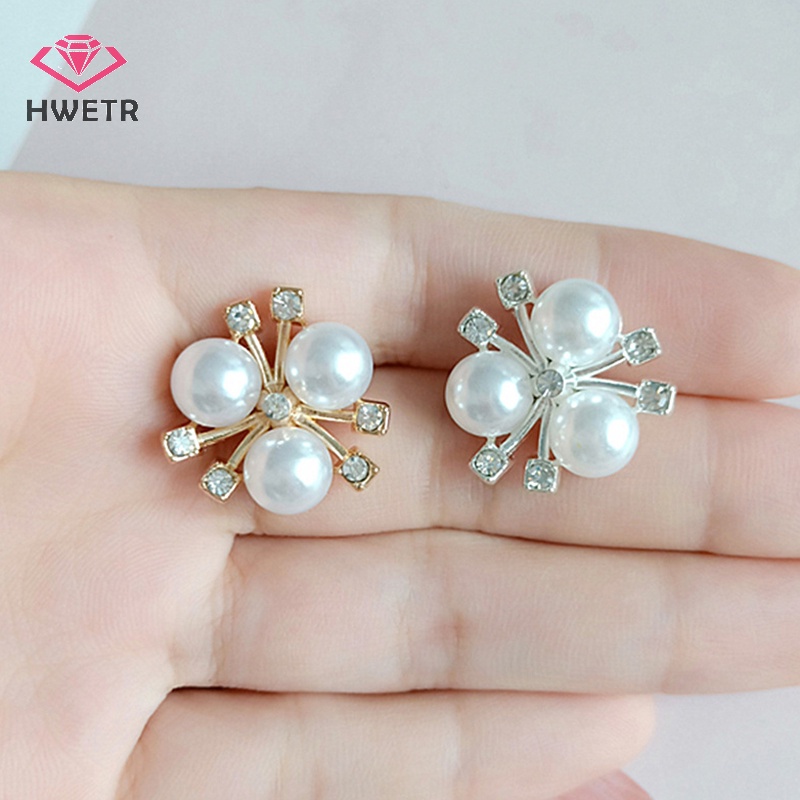 Hwtr 1 Mặt Dây Chuyền Hợp Kim Hình Hoa Ngọc Trai Vàng Thời Trang Mới