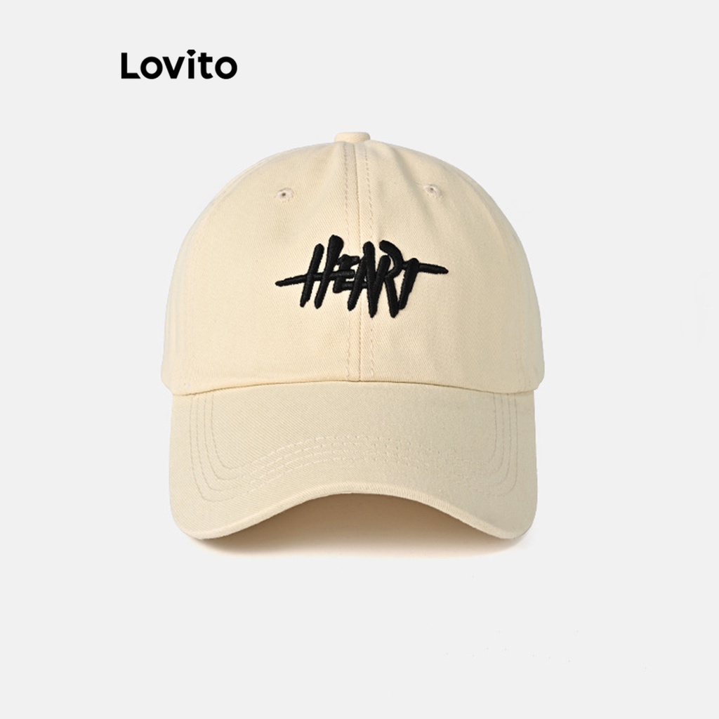 Mũ lưỡi trai bóng chày Lovito thêu chữ cái thường ngày cho nữ L63AD262