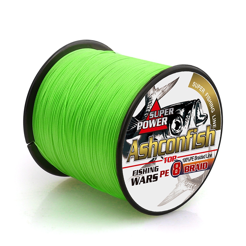 Dây Câu Cá Bện 8 Sợi pe x8 pe Màu Xanh Lá / Cam Nhạt Dài 100m