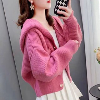 Áo Khoác cardigan Có Nón Tay Cánh Dơi Dáng Rộng Cao Cấp Phong Cách Hàn Quốc Thời Trang Mùa Thu Mới Dành Cho Bạn Nữ